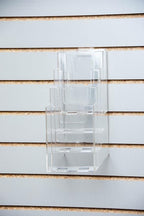 Clear-Ad - LHF-Z104 - Acrylic Slant Back 4 Tier Trifold Brochure Display w/Z-bar by Clear-Ad