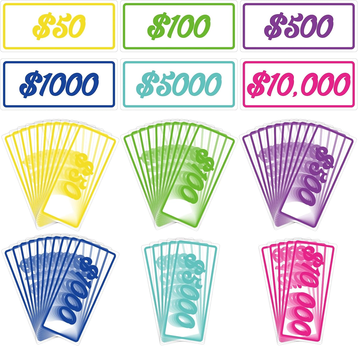 50 Pcs Cash Stuffing Placeholder for Envelopes Binder Pocket Cash Stuffing Placeholder Place Holder for 100 Envelopes Money Saving Challenge(Classic)