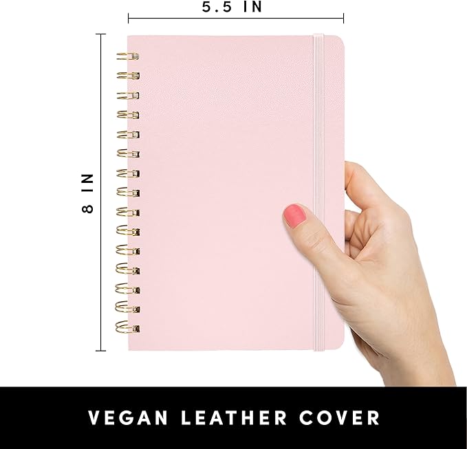 PAPERAGE Lined Spiral Journal Notebook, 3 Pack, 160 Pages, Medium 5.5 inches x - Image 2