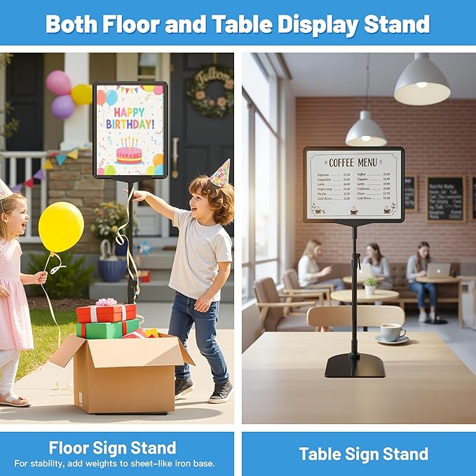 VAIIGO Sign Holder Stand A4, Adjustable Poster Stand - Image 2