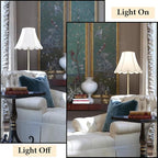 GOSO Bell Lamp Shades Set of 2 Medium Off White, Scalloped Lamp Shade - Image 7