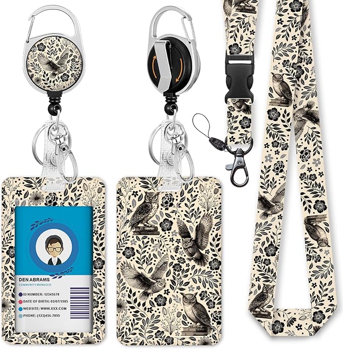 Giancomics Floral Owls Lanyards by Giancomics