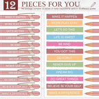 Zonon 12 Pcs Inspirational Pens Bulk Funny Ballpoint Pen - Image 3