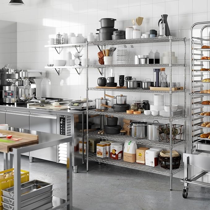 Regal Altair 18" Deep x 54" Wide x 74" Height Wire Shelving Kit | 6-Tier | NSF - Image 2