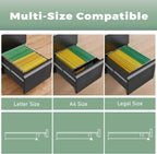 guizeeopo 2 drawer locking file cabinet, fully assembled, package contents