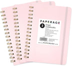 PAPERAGE Lined Spiral Journal Notebook, 3 Pack, 160 Pages, Medium 5.5 inches x by PAPERAGE