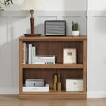 blini 2-Shelf Bookcase Wooden Bookshelves 33in Wide Floor Standing Display