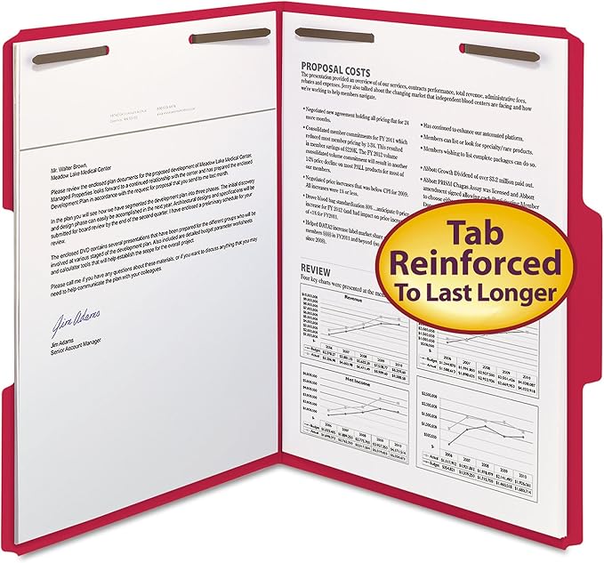 Pendaflex Fastener Folders, 2 Fasteners, Letter Size, 1/3 Cut Tabs in Left - Image 4