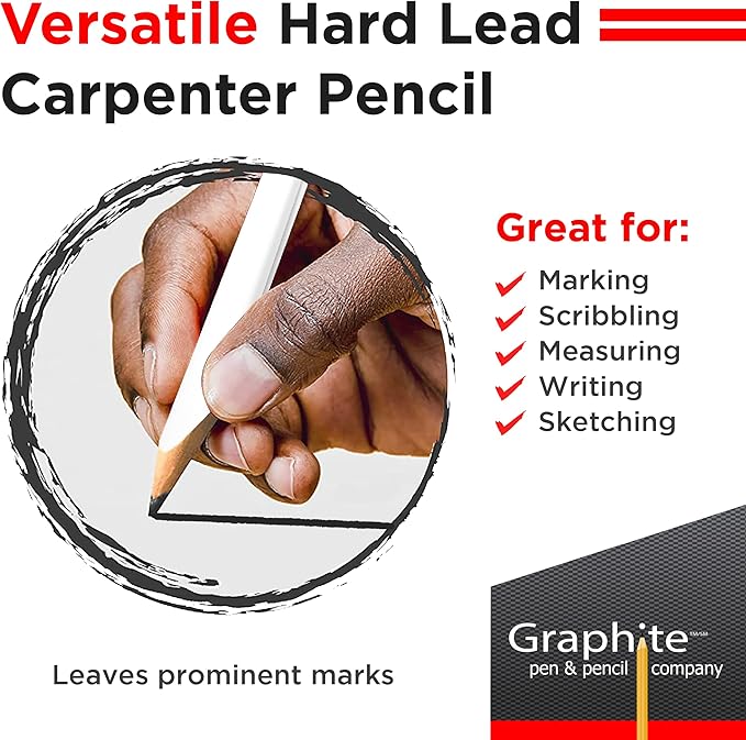 GRAPHITE Hard Lead Carpenter Pencils Bulk - Image 4