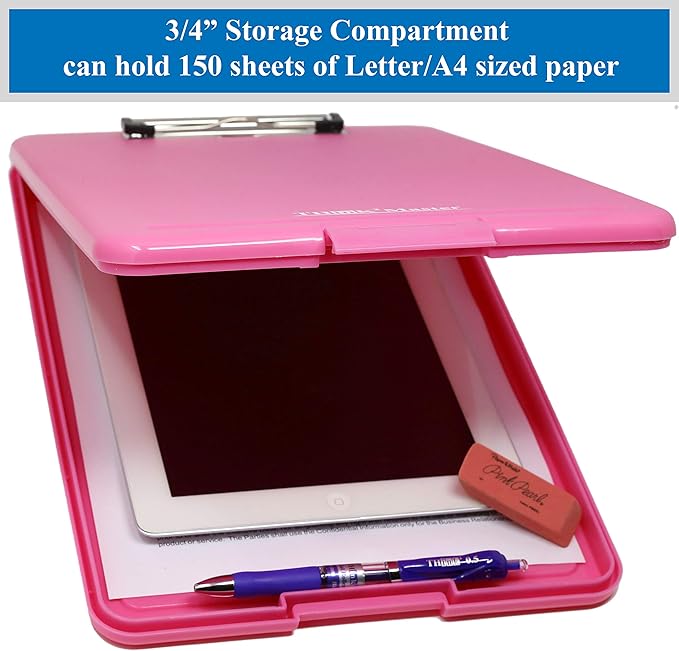 Think2Master Pink Plastic Storage Clipboard. | 25% Heavier & 25% Sturdier| - Image 3