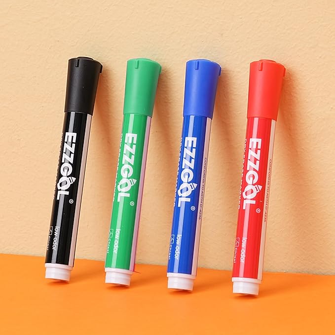 Ezzgol Dry Erase Markers Bulk, 72 Pack Basic Multi-color Red Blue Black Green - Image 4