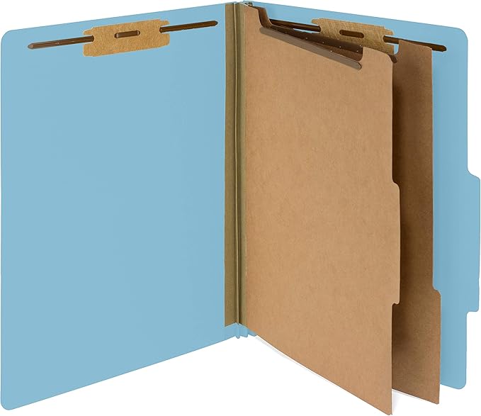 Blue Summit Supplies 30 Letter Size Light Blue Classification Folders, 2 - Image 5