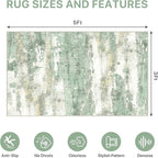Office Chair Mat for Hardwood Tile Floor, Abstract 36"X 60" Desk Mats for - Image 9