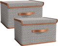 Tuza 2 Pack Storage Bins with Lids, Collapsible Closet Organizer Container by TidySpaceSoftlyStyled