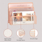 SUPEASY Mail Organizer for Desk, Mesh Metal Mail Holder Countertop - Image 5