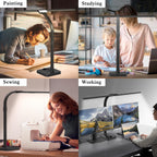 gaefury led desk lamp for home office, 24w on a desk or shelf