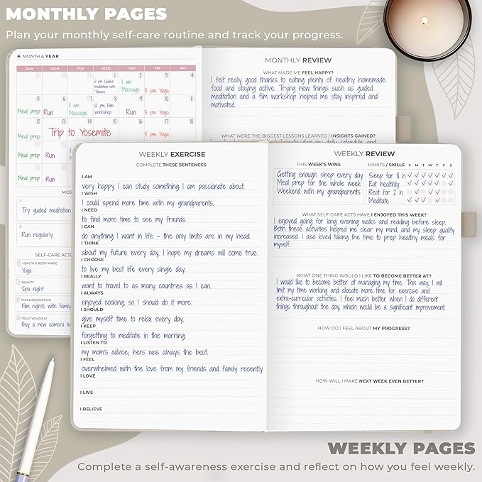 Clever Fox Self-Care Journal – Daily Reflection Notebook – Mental Health & - Image 3