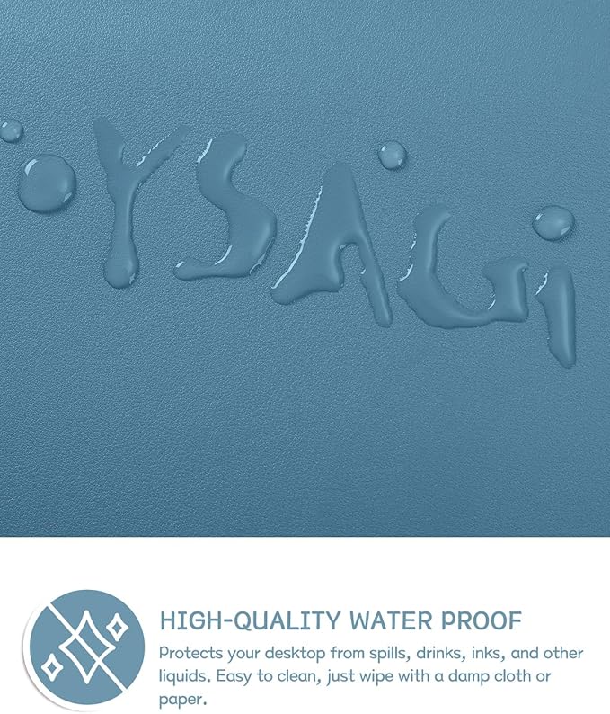 YSAGi Non-Slip Leather Desk Pad, Waterproof Laptop Computer Desk Keyboard Mat - Image 4