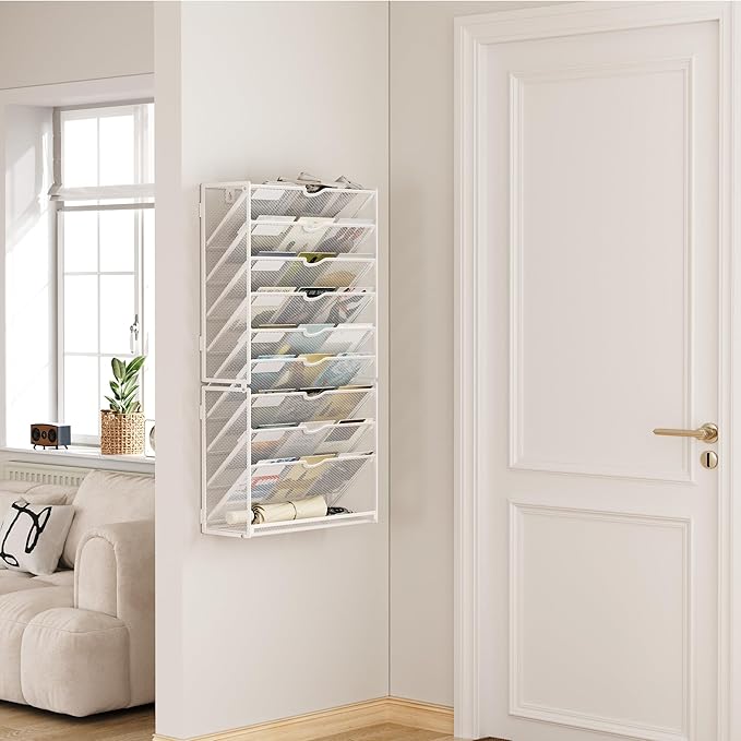 Lavatino 10-Tier Hanging Wall File Folders Organizer - Image 8