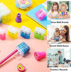 Tenare 48 Pieces Back to School Pencil Sharpeners Manual Double Hole Pencil - Image 6