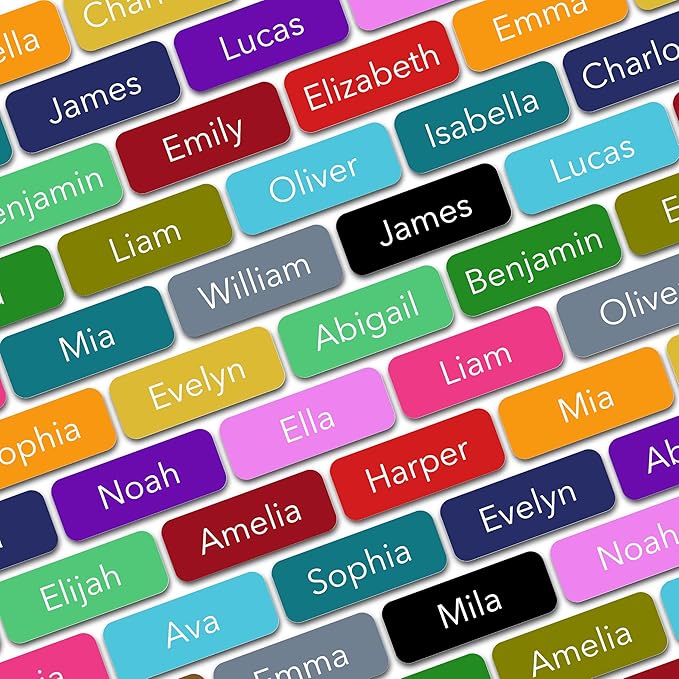 Personalized Name Labels Mini Custom Name Stickers by BunnyBadges