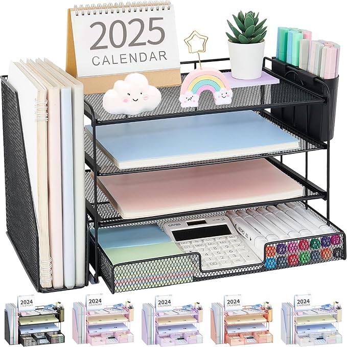 OPNICE Desk Organizer, 4-Tier Desktop File Organizer by OPNICE