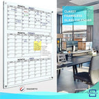 Glass Whiteboard Calendar 34x46” Quarterly Planner White Board Dry Erase Board - Image 7
