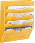 EASEPRES 5 Pocket Mesh Hanging Wall File Organizer, Wall Mounted Mail Paper by EASEPRES