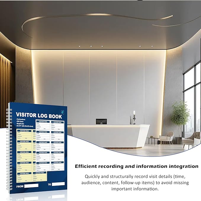 3 Pack of 1500 Visitor Badges Registry Log - Image 5