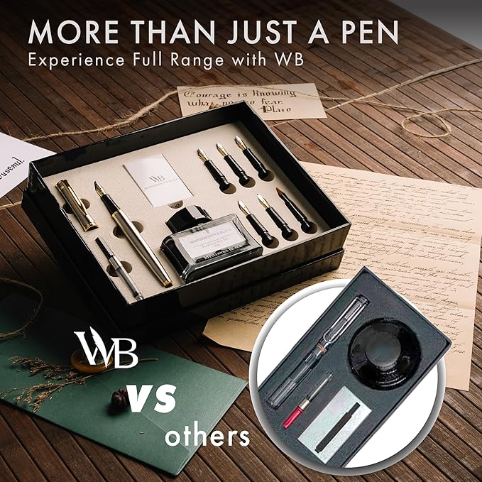 Wordsworth & Black Calligraphy Pen Gift Set, Includes Bottle, 6 Cartridges - Image 6