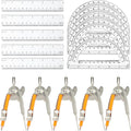 20 Pieces Geometry Math Set Compass by MOTOTO