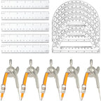 20 Pieces Geometry Math Set Compass by MOTOTO