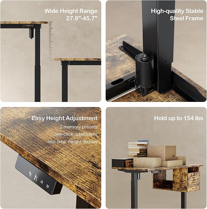 ModernMate Standing Desk with 4 Drawers, 47.2 x 23.6 Inch Whole Piece Height - Image 5