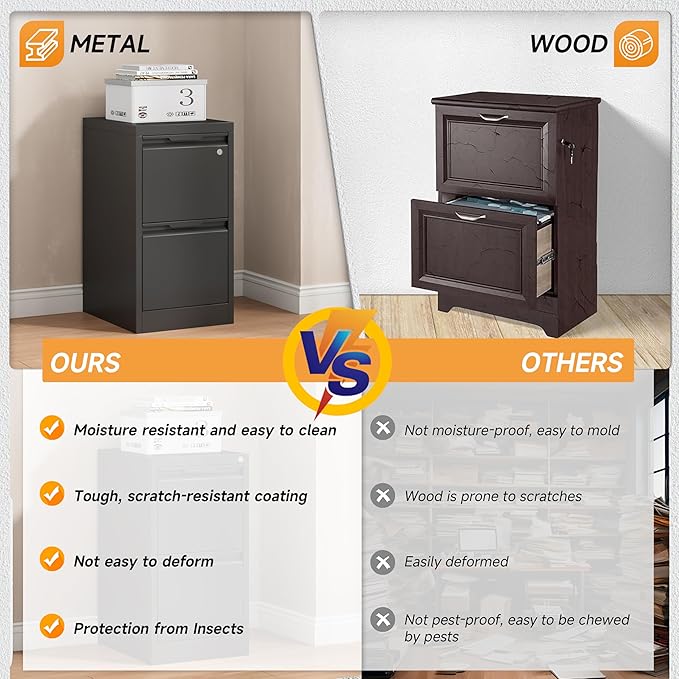 Bestoo 2-Drawer File Cabinet - Image 7