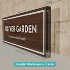 EGD Thick Clear Acrylic Desk Name Plate Personalized I Office Desk Accessories - Image 3