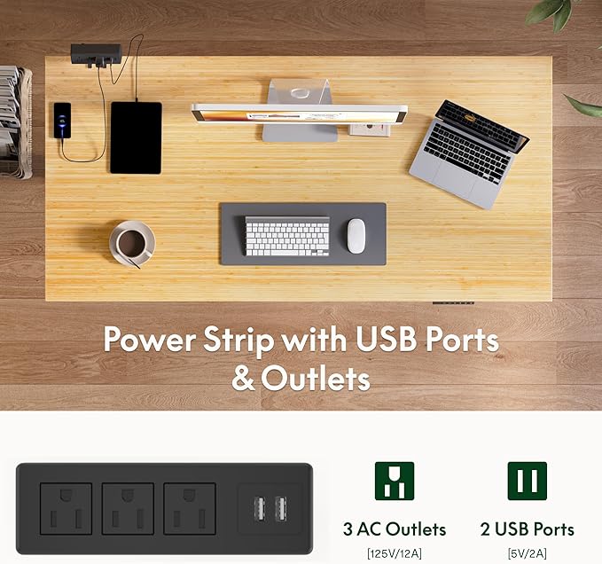 FLEXISPOT EN2 Whole-Piece Bamboo Standing Desk - Image 4
