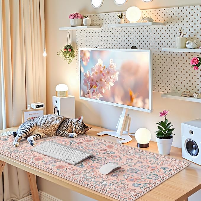 iCasso Desk Mat for Keyboard and Mouse, Large Mouse Pad, Desk Pad Mat, by iCasso