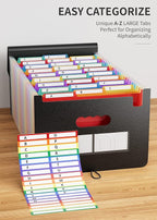 ABC life 26 Pockets Expanding File Folder, Letter A4 Accordion File Organizer - Image 4