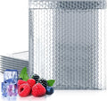 Amiff Silver Thermal Bubble Mailer, 15 x 17 Inches. 5 Pack Metallic Bubble by AMIFF