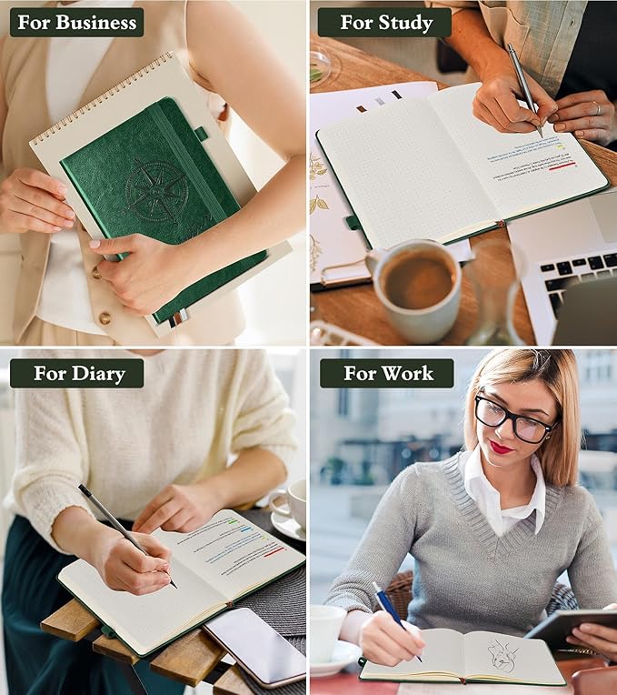 PAIBAS Dotted Journal Notebook for Women Men, 160 Pages Dot Grid Journals for - Image 8