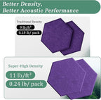 Hexagonal Acoustic Panels-12 Pack High-Density Sound Absorbing Panels - Image 3