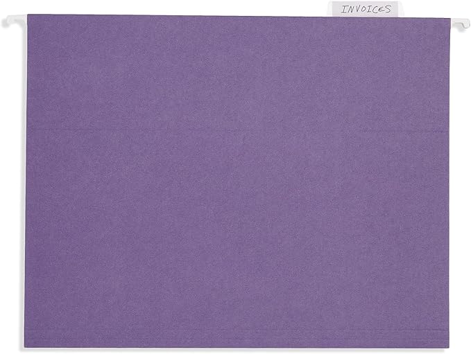 25 Blue Summit Supplies Purple Hanging File Folders - Image 6