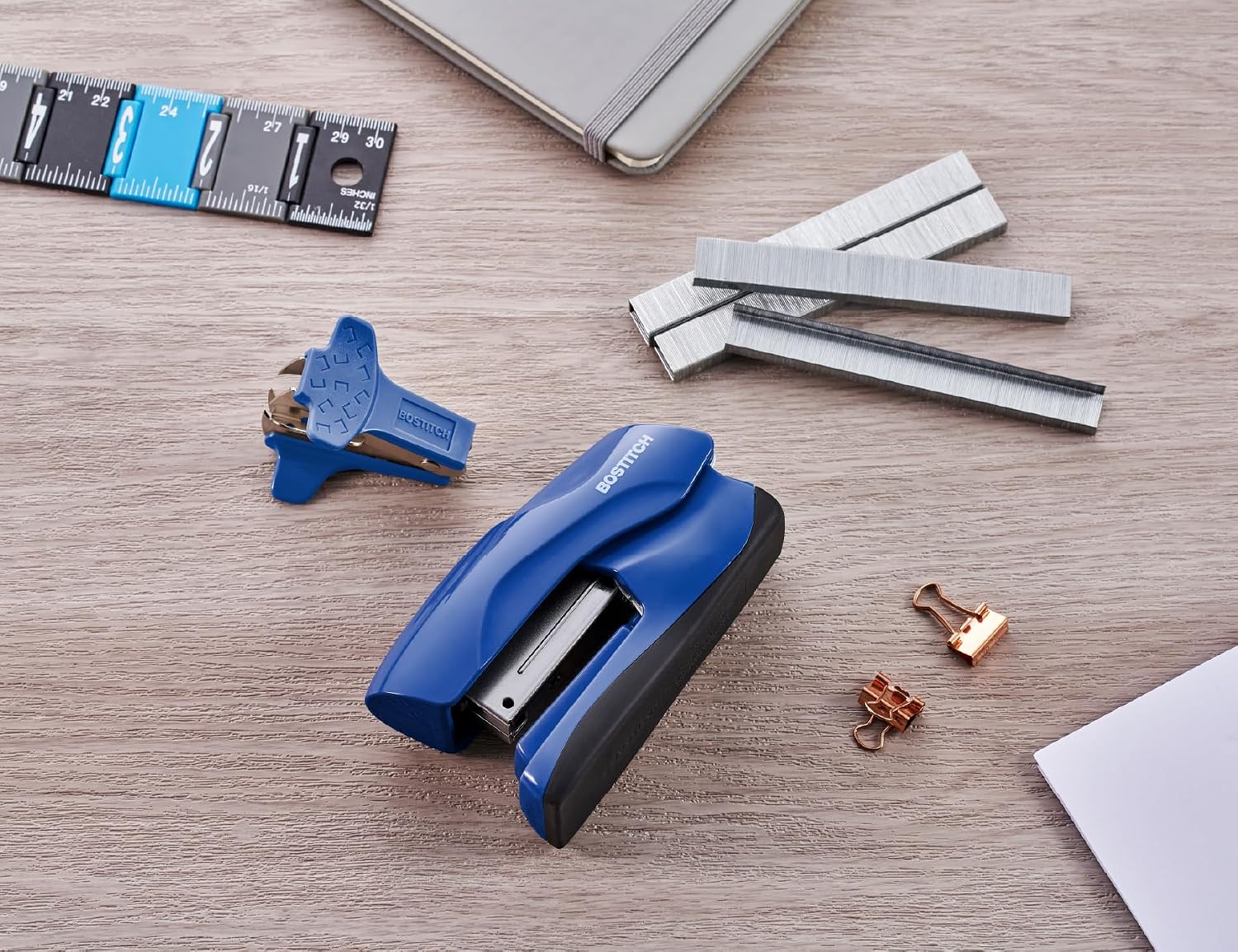 Bostitch Heavy Duty Stapler Value Pack, 40 Sheet Capacity, Blue