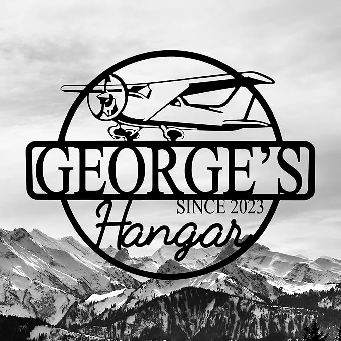 Personalized Metal Airplane Wall Art, Airplane Name Sign, Customized Pilot Name - Image 2