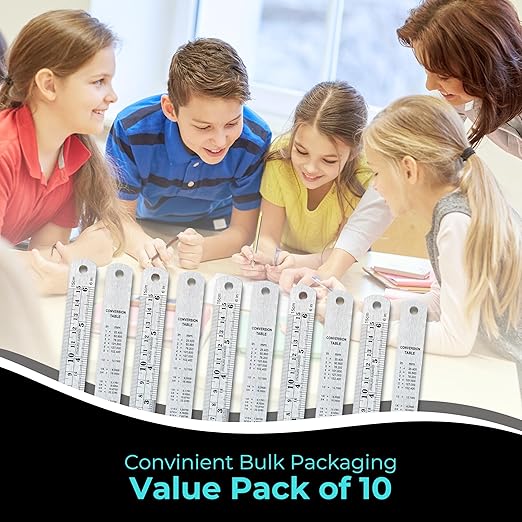 6 Inch Metal Ruler Bulk Set - Image 5