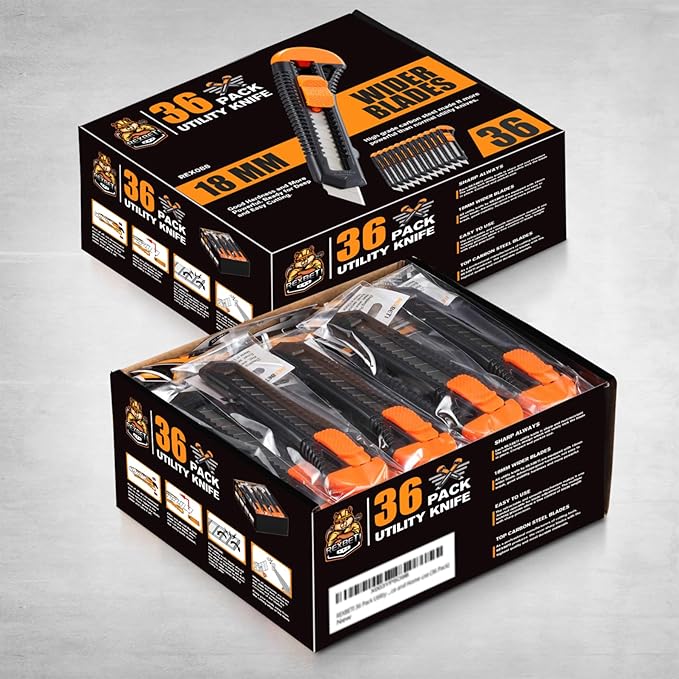 REXBETI Utility Knife, Retractable Box Cutter - Image 5