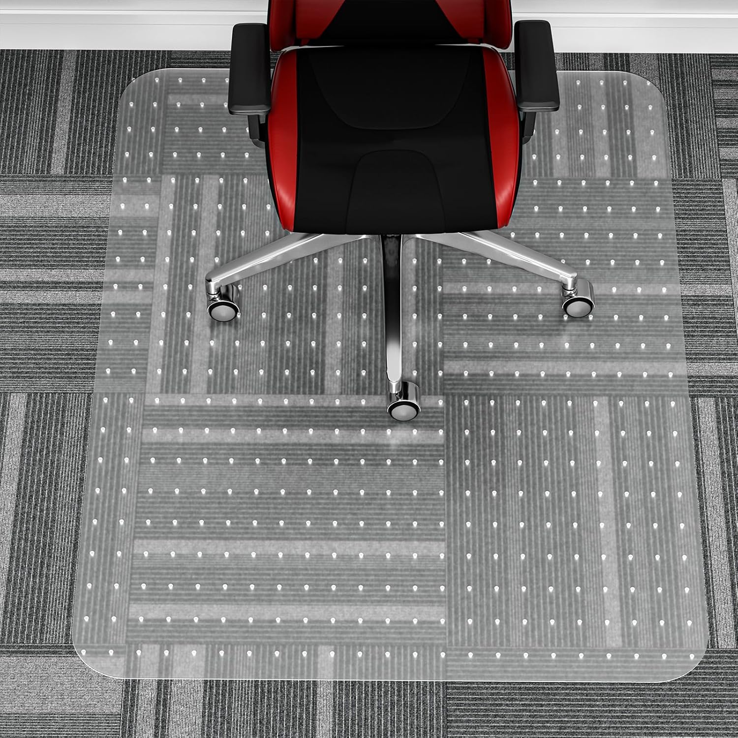 Office Chair Mat for Carpet 36" x 48" Clear PVC Rectangular | Computer Desk Chair Mat, Rolling Carpet Chair Mats with Non-Slip Studded, Carpet Protector for Home Office Low Pile Carpet