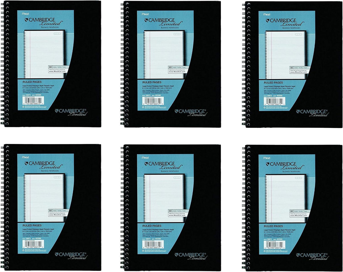 of mead cambridge wirebound business notebook, legal rule, main product view