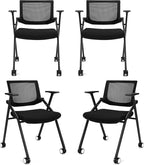 BROBRIYO, 4 Pack Stackable Conference Room Chairs - Image 3