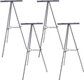 U.S. Art Supply 66" High Boardroom Black Aluminum Flip Chart Easel &